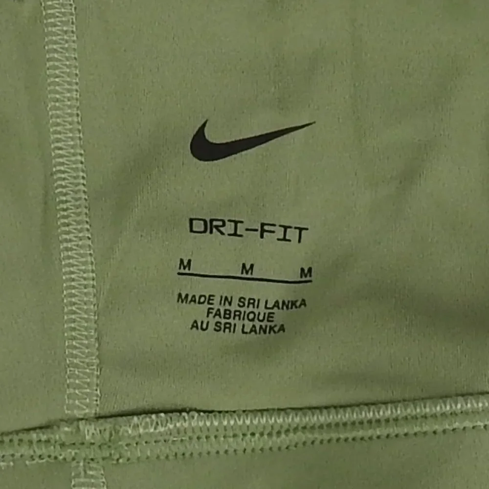 Nike Olive Green Scoop Neck Sports Bra